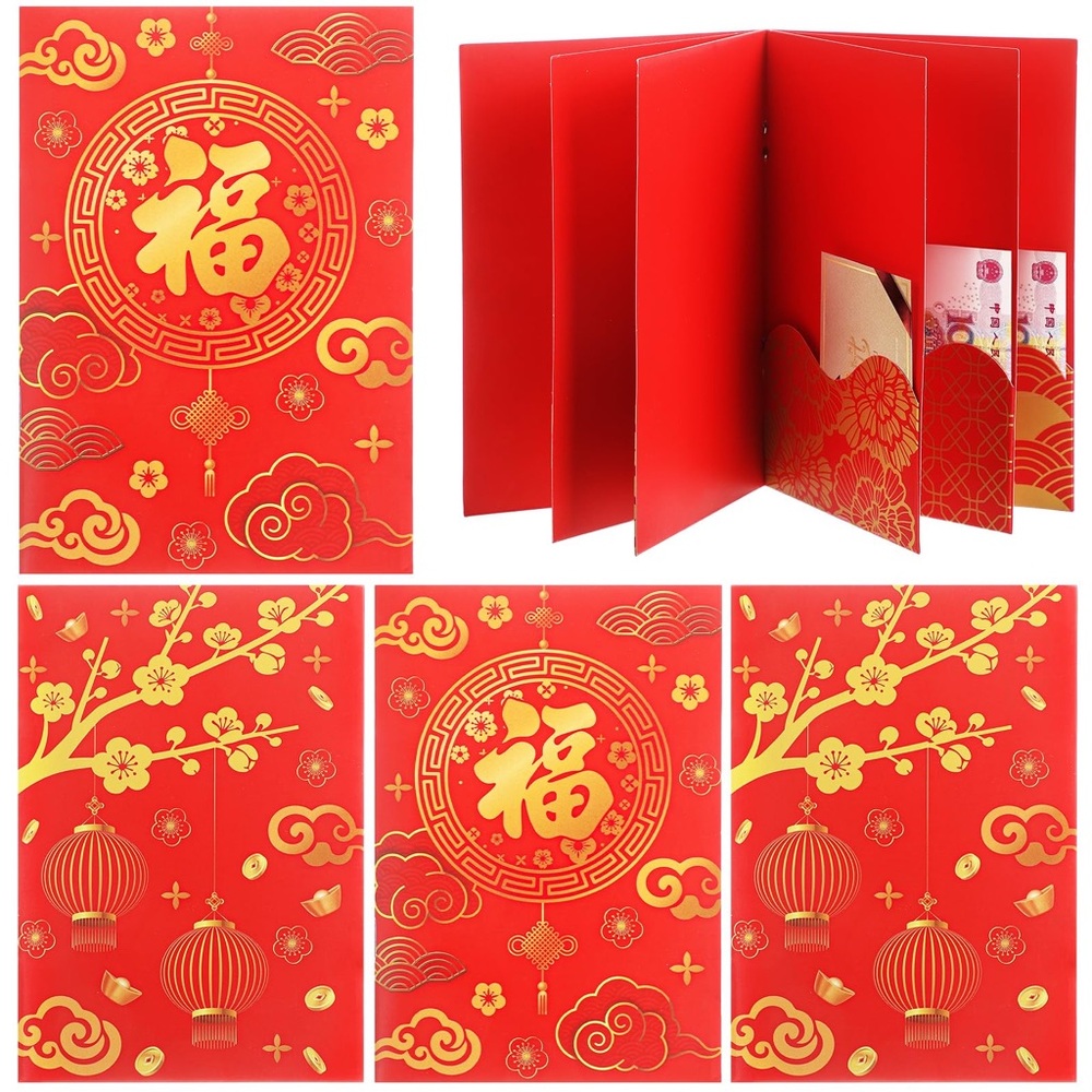 Chinese New Year Gift Card Holder 5 Slots